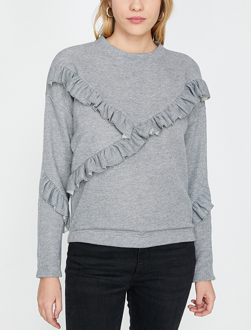 Frill Detailed Sweatshirt