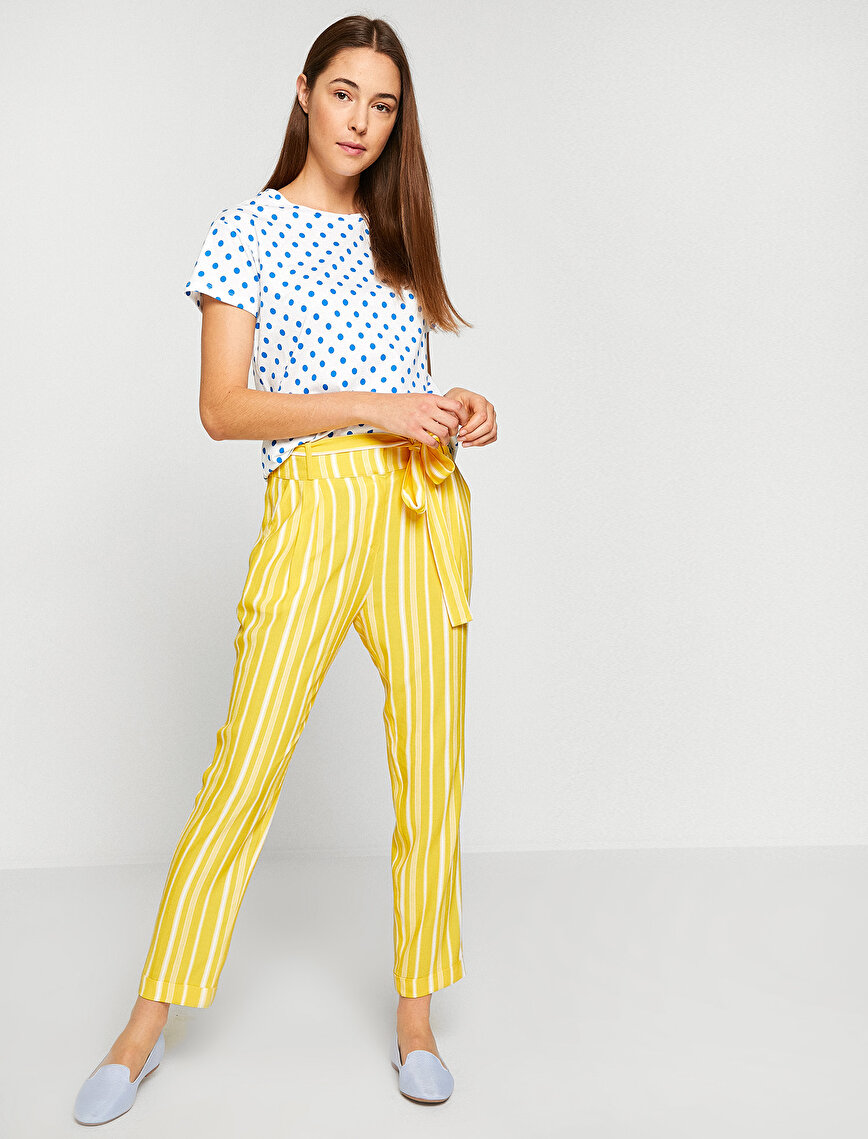 yellow striped trousers