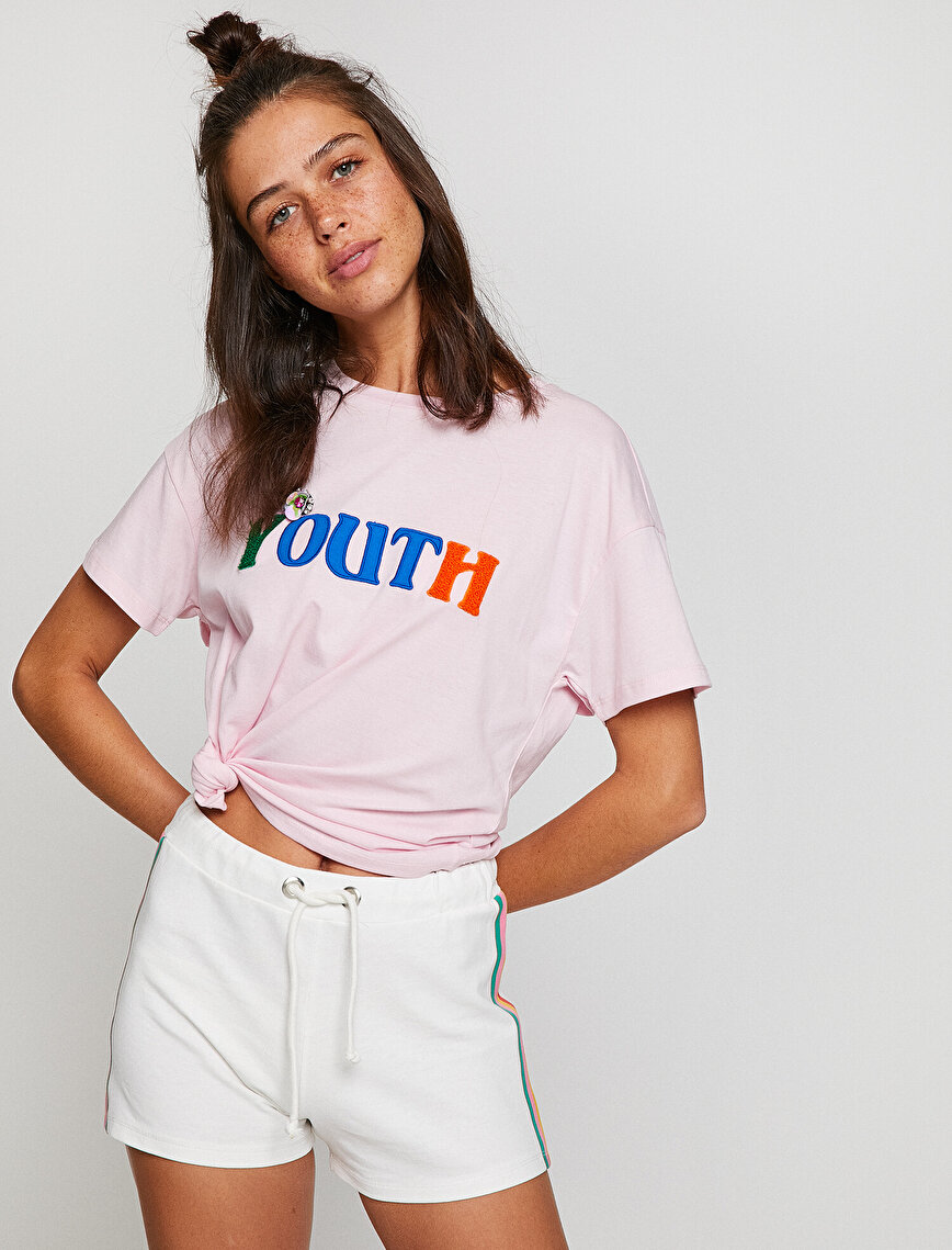 white tie waist shorts