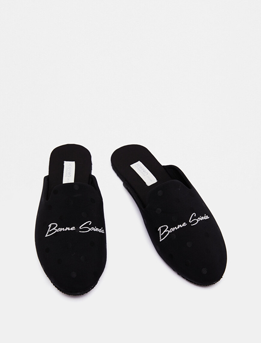 Letter Printed Home Slippers