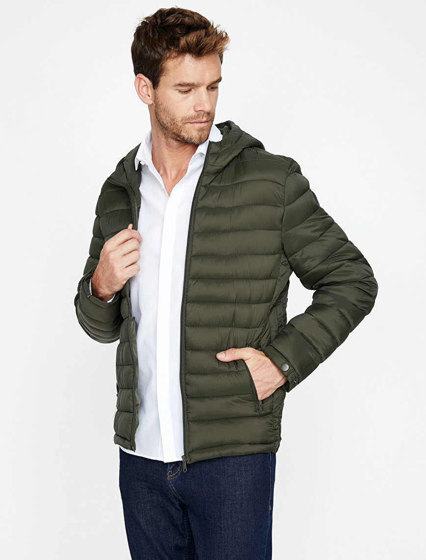 Haki Erkek Şişme Mont 9KAM21244BW889 Koton