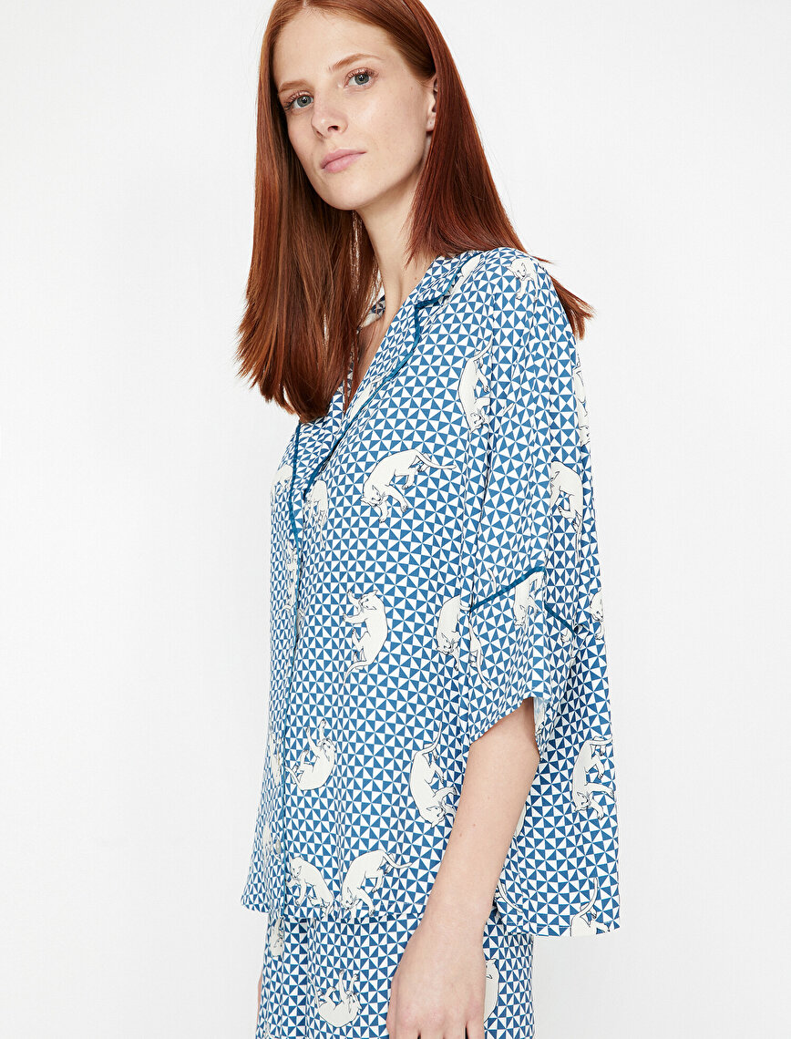 Patterned Pyjama Top