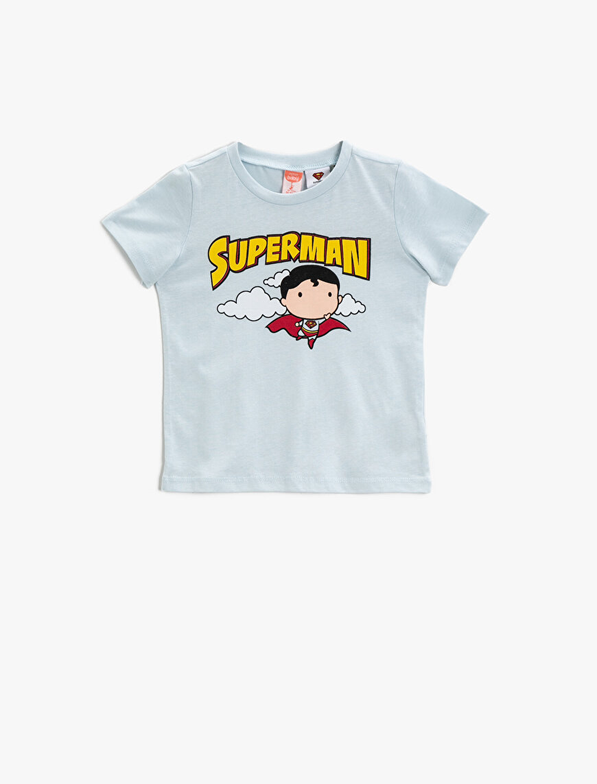 Superman T-Shirt Licensed Printed Cotton