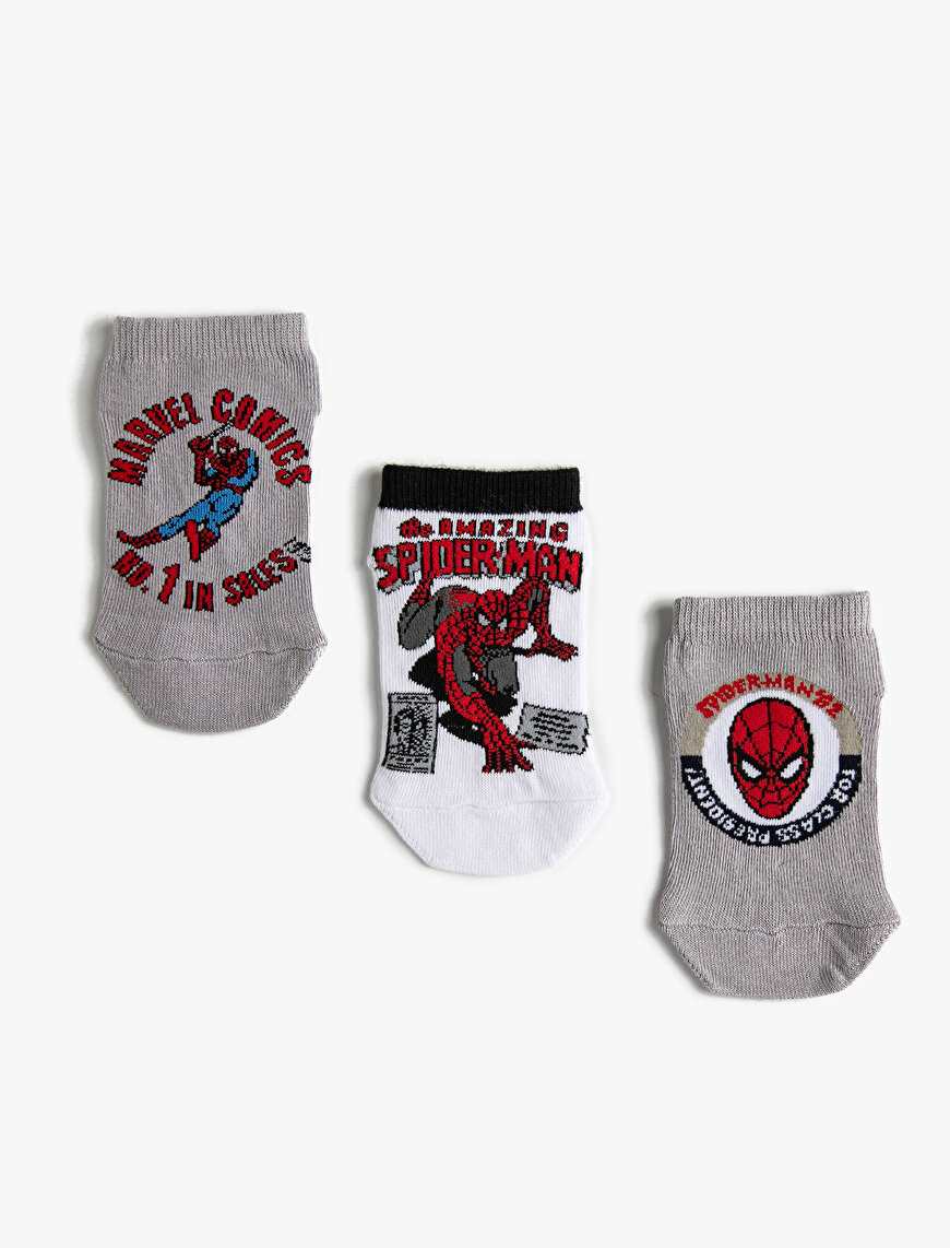 Spider Man Baskılı Çorap Lisanslı 3'lü Set