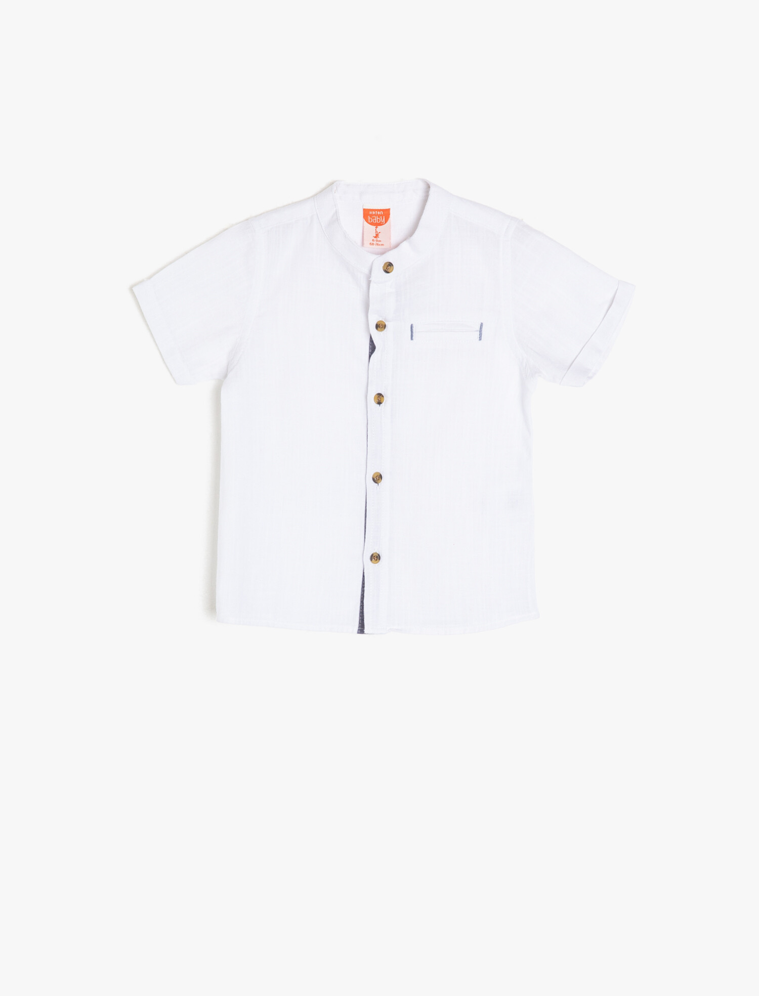 پیراهن پسرانه زیر سه سال سفید نخی برند کوتون Koton